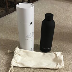 Black insulated water bottle